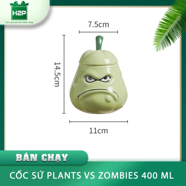 CỐC SỨ PLANT VS ZOMBIES 400ML CS-05 